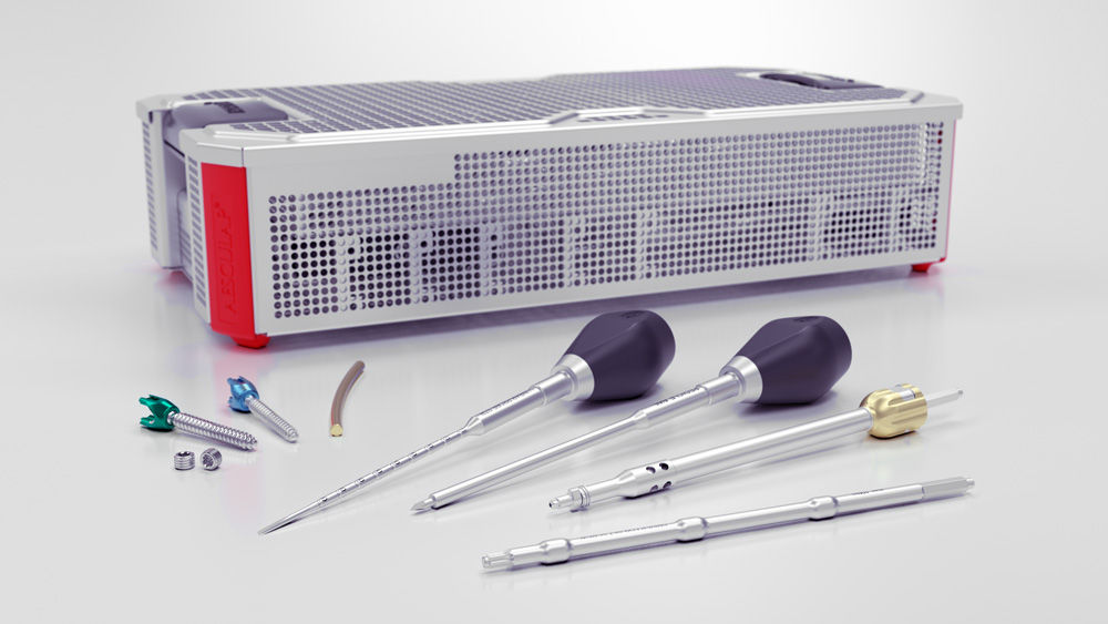 Kompleksową tacę i instrumenty do chirurgii kręgosłupa Ennovate®