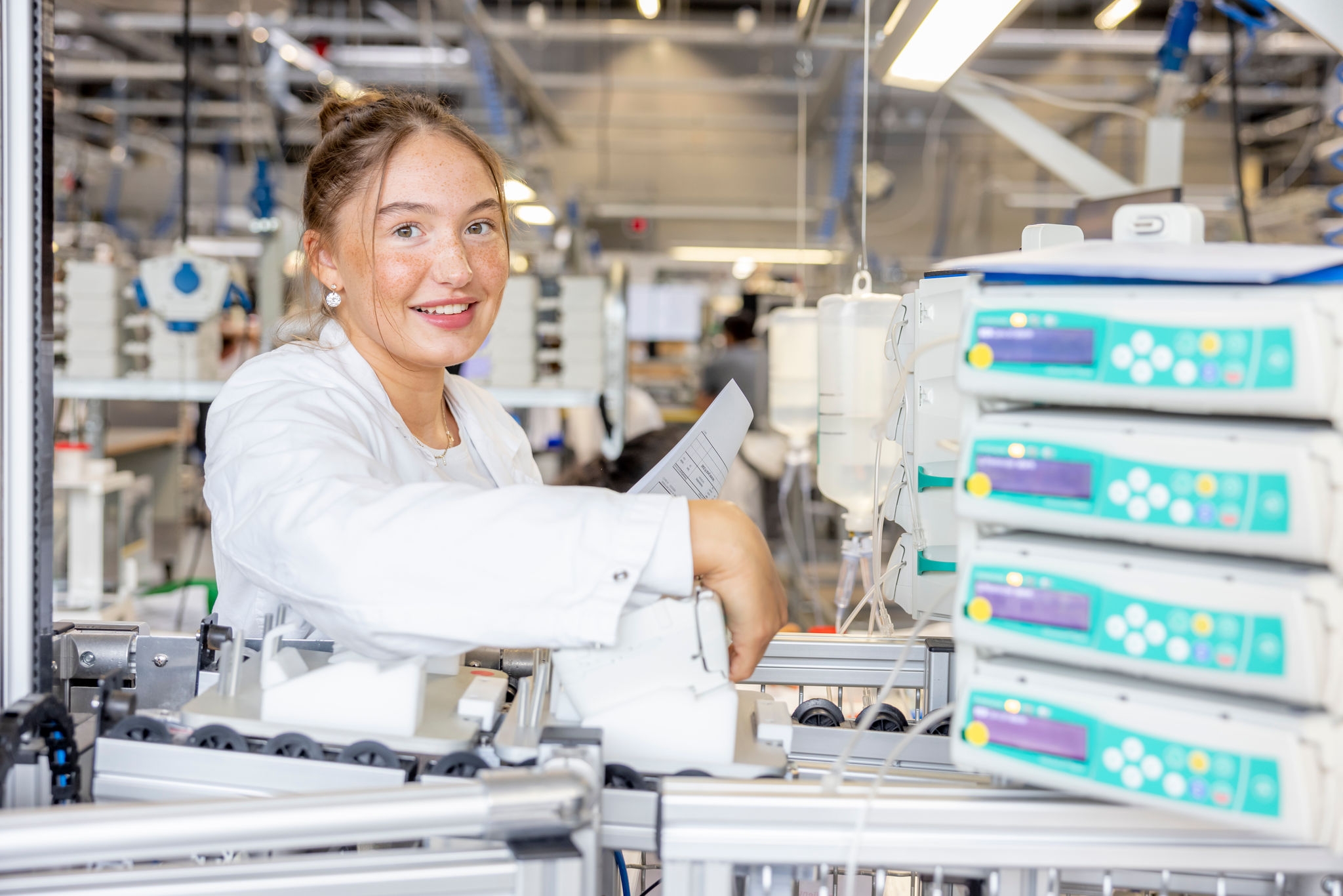 Blick in die Produktion von Infusionspumpen im Werk Am Buschberg in Melsungen 