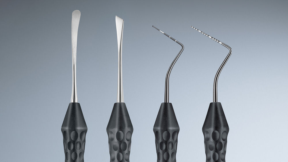 Instrumenty stomatologiczne Ergoperio do zabiegów okresowych